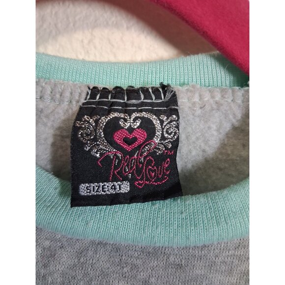 Real Love Sweatshirt Dancing Panda Sequins Casual Toddler Girls Size 4T - Picture 4 of 6